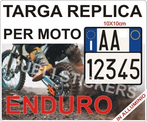 Targa replica alluminio per - targa, in