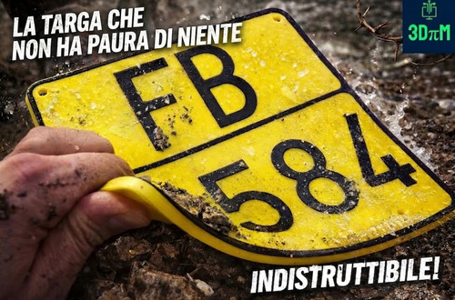 Targa moto enduro flessibile - targa,
